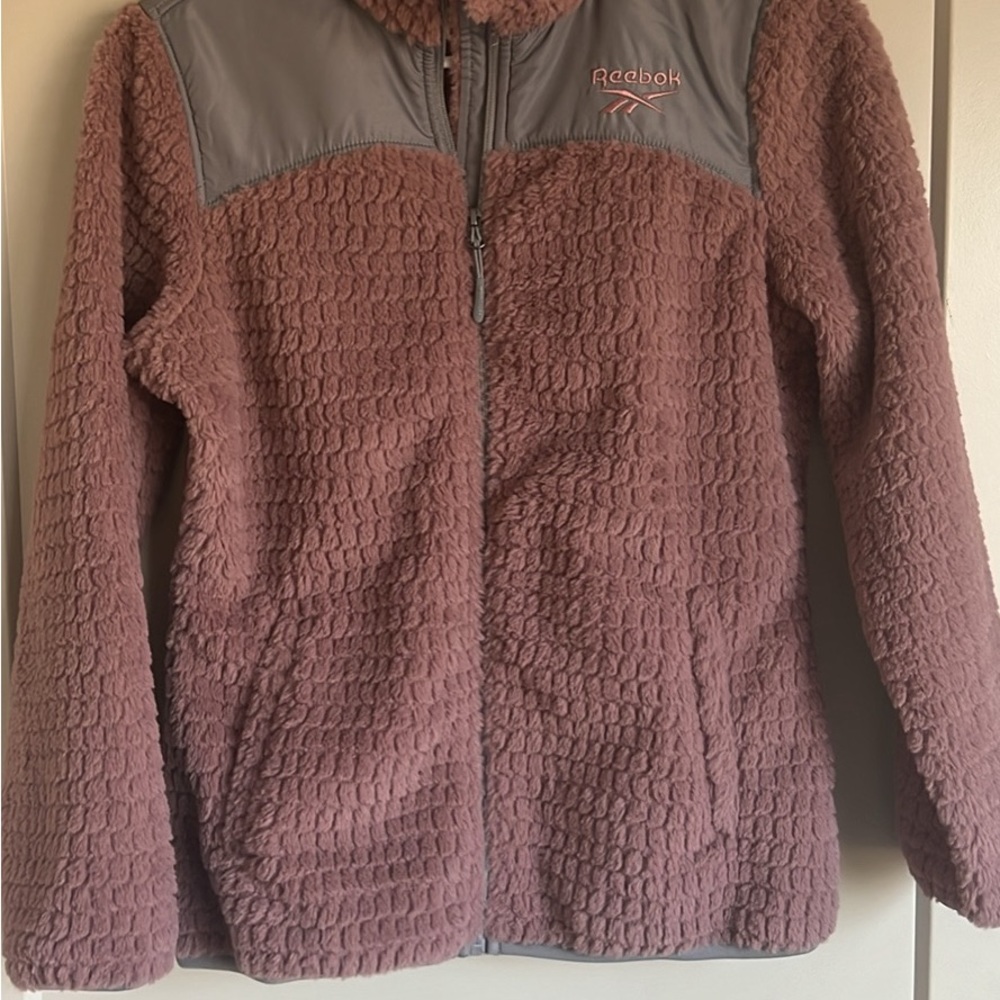 Girls Reebok fleece/sherpa zip up jacket